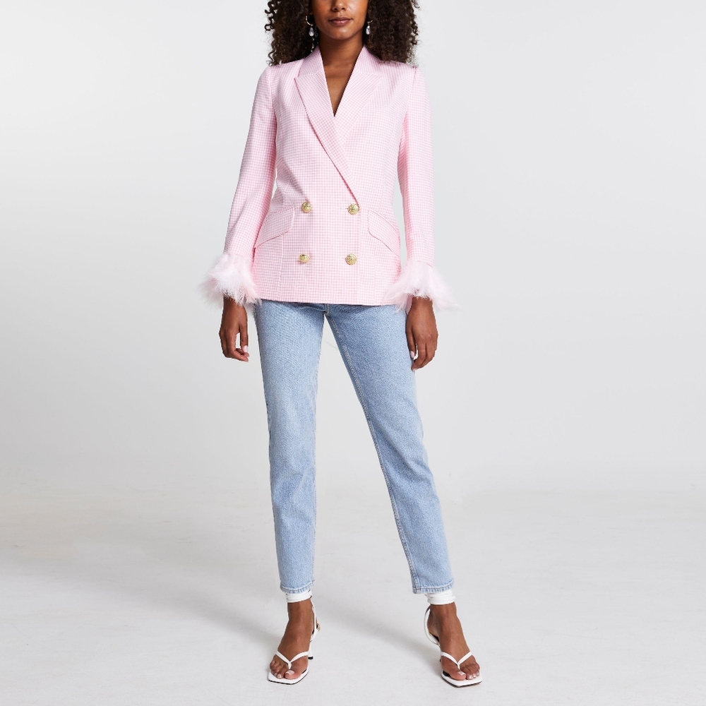 River Island Feather Sleeved Blazer